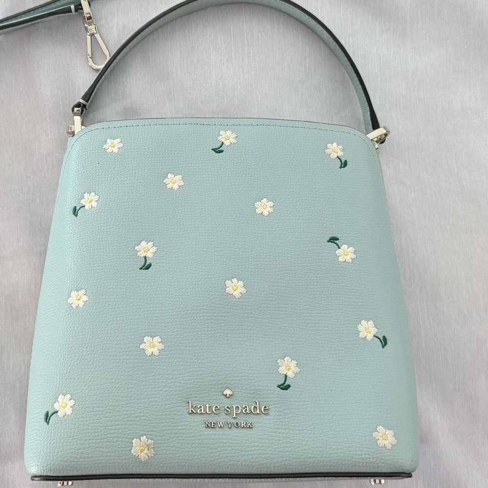 Kate Spade Light Blue Floral Shoulder Bag